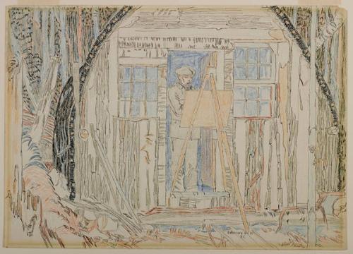 David Milne in Painting Hut