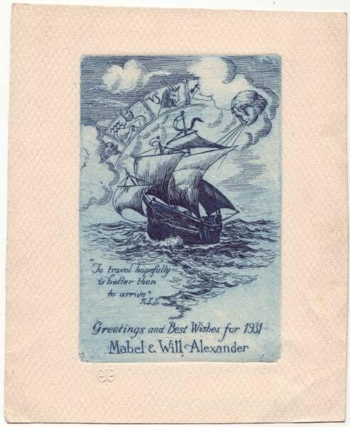 William W. Alexander (1870 - 1948)
Greetings and Best Wishes for 1931
etching on paper
sheet…