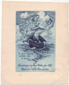 William W. Alexander (1870 - 1948)
Greetings and Best Wishes for 1931
etching on paper
sheet…