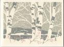 A.J. Casson (1898 - 1992)
Nöel  c.1980
screen print on paper
open: 12 x 31.6 cm; closed 12 x…