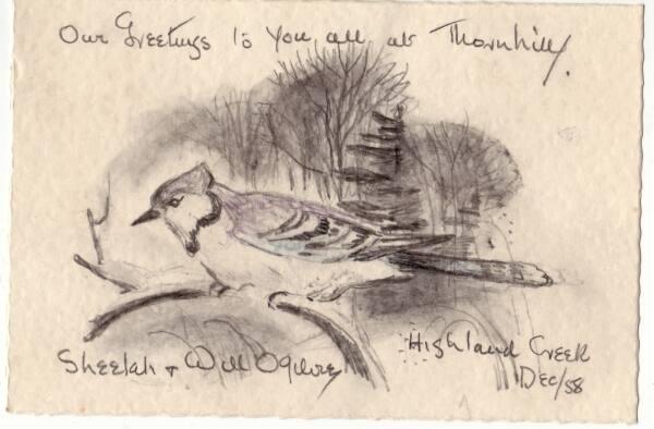 Will Ogilvie (1901 - 1989)
Highland Creek 1958 (Christmas card)
graphite and coloured pencil …