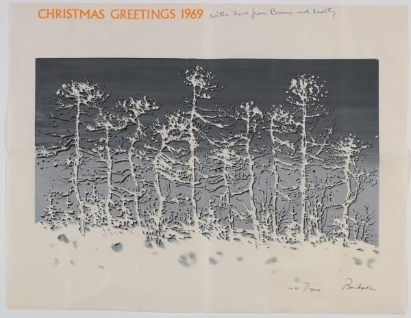 Bruno Bobak (1923 - 2012)
Christmas Greetings 1969
photo-serigraph on paper, 105/200
43.4 x …