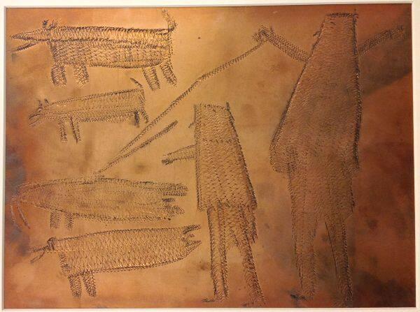 Printing plate for Harpooning Walrus (R); printing plate for unidentified work (V)