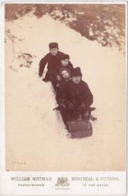 Tobogganing group, Montreal, QC