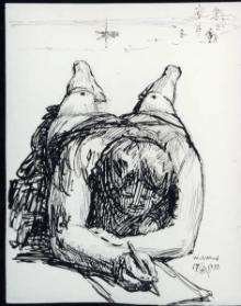 Untitled (woman lying down; writing)