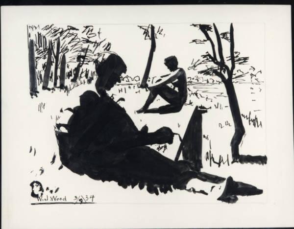 Untitled (two figures in landscape)