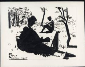 Untitled (two figures in landscape)
