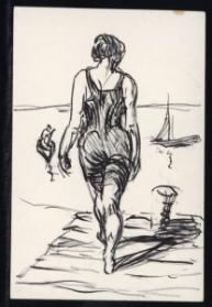 Untitled (studies of a woman on a dock) (R); Untitled (V)