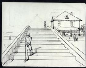 Untitled (house and stairs) (R); Untitled (V)