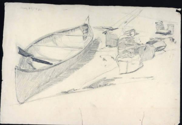 Untitled (canoe and supplies)