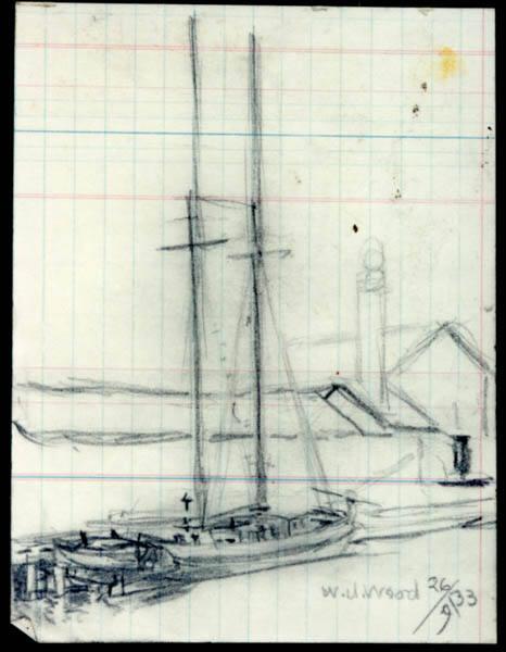 Untitled (sailboat at dock)