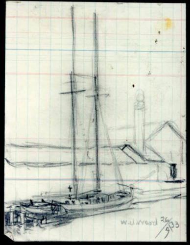 Untitled (sailboat at dock)