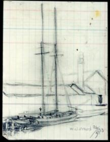 Untitled (sailboat at dock)