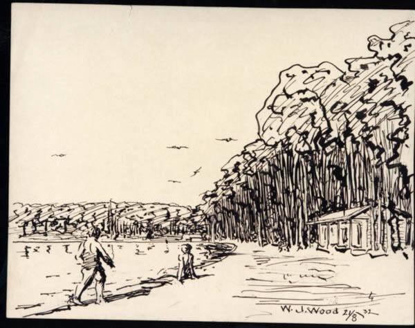 Untitled (landscape with figures)