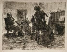 Four Seated Musicians