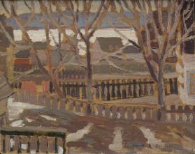 Quebec Houses and Yard (R); Untitled (V)