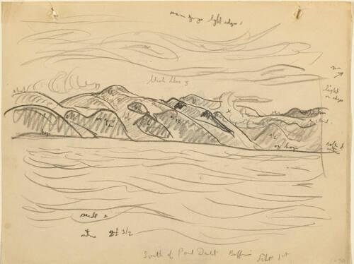 South of Pond Inlet, Baffin (R); Untitled (coastline) (V)