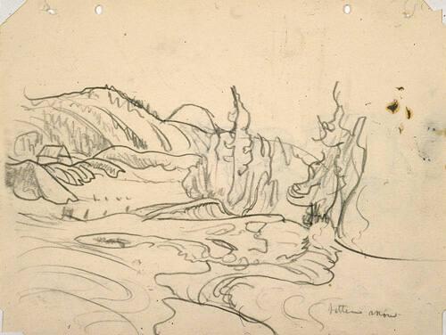 Untitled (winter landscape) (R); Untitled (horse and buggy) (V)