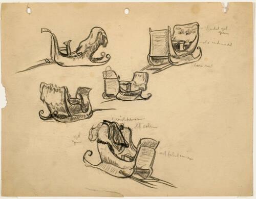 Untitled (five sleighs)