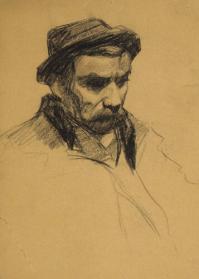 Untitled (study of man's head) (R); Untitled (standing male nude) (V)