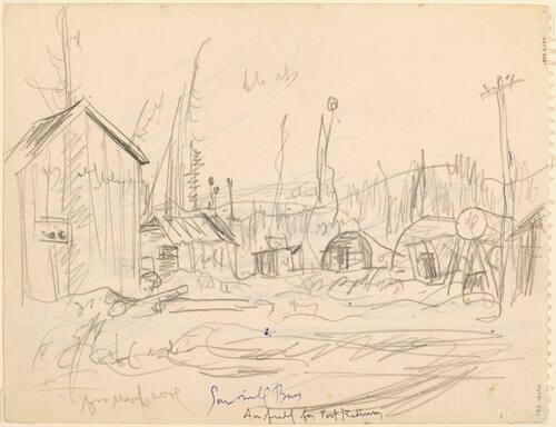 Sawmill Bay, Air Field for Port Radium (R); Untitled  (shore, rocks) (V)