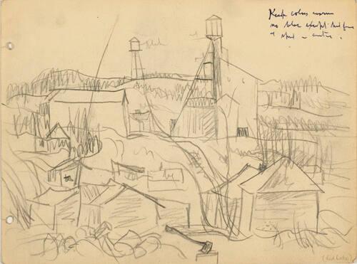 Untitled (town/lumbercamp - Red Lake?) (R); Untitled (town/lumber mill-Red Lake?) (V)