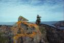 Tikkuuti (inuksuit which act as pointers) at Itilliarjuk.
Southwest Baffin Island, Nunavut, 19…