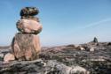 Inuksuk at Inuksugalait, an ancient site consisting of over one hundred inuksuit. 
Enukso Poin…