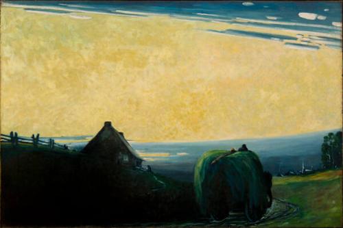 Hay Cart at Dawn